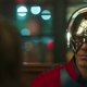 Peacemaker attempting to pretend to be a normal person in a diner.